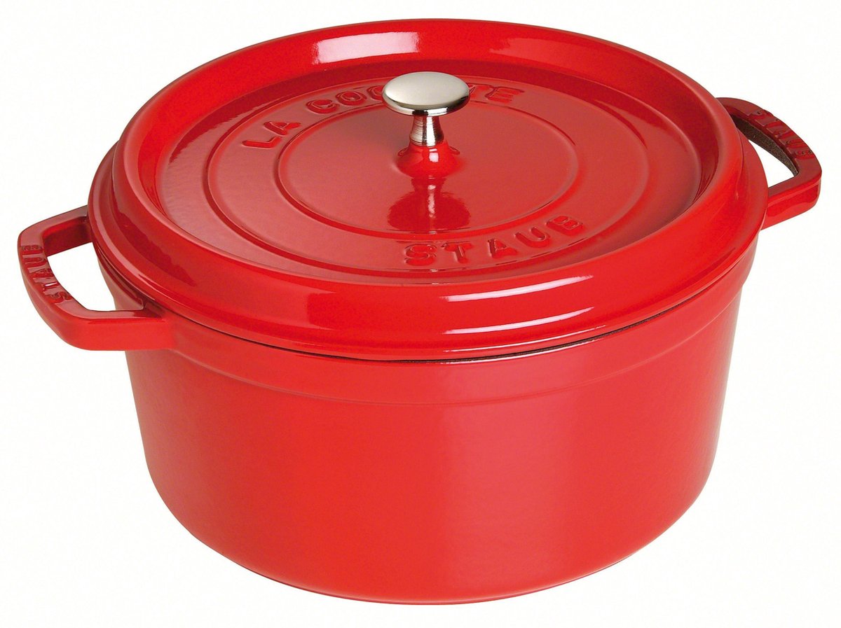Staub braadpan - rond - 28 cm - kers