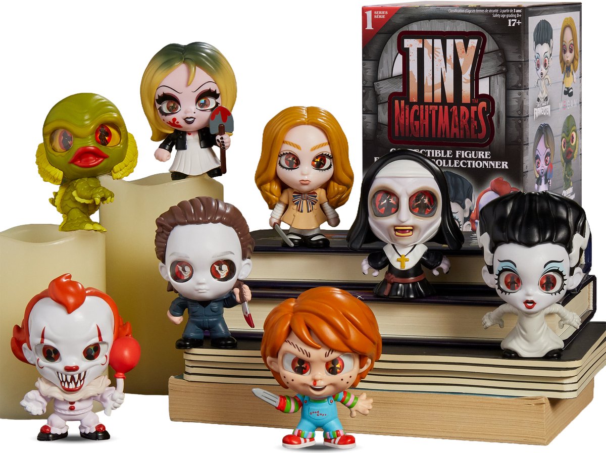 Just play tiny nightmares horror figuur bind box – verzamelfiguur – 8 cm