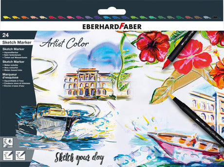Eberhard faber sketch markers - artist color - 24 stuks - assorti - ef-558224