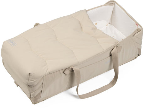 Voksi carry me - babynest - draagbaar babynestje - draagmand - baby nestje - seashellsand cream