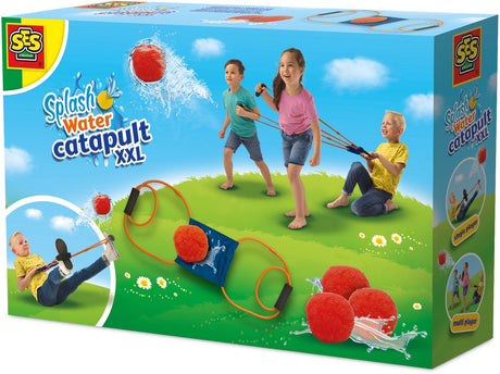 Ses creative - splash water katapult xxl – splashballen schieten – alternatief voor waterballonnen – waterspeelgoed voor kinderen - te gebruiken met 1 of 3 personen