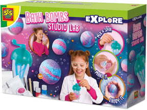 Ses creative - explore - bruisballen studio lab - science speelgoed voor kinderen - badbruisbal maken - stem speelgoed - experimenteerdozen - made in holland - vanaf 8 jaar