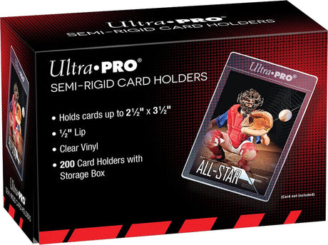 Ultra pro 200 semi-rigid card holders transparant standaard maat opberghouders