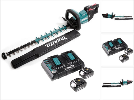 Makita duh 601 pte accu heggenschaar 18v 60cm borstelloos + 2x accu 5,0ah + lader