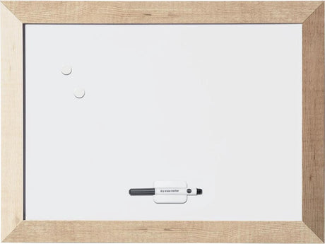 Bi-office bisilque kamashi - whiteboard - magnetisch - niet kantelbaar - met naturel kader
