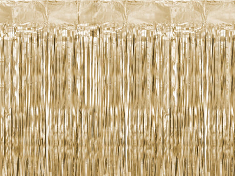 Partydeco gouden feestgordijn 100x200cm