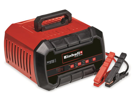 Einhell acculader starter ce-bc 30 m - laadvoltage: 12 24 v - max. laadstroom 12 24 v: 15 30 a - accu's van min. 3 tot max. 600 ah - starthulp: 100 a (5 sec) - geschikt voor gel, agm, onderhoudsvrije loodzuur accu's