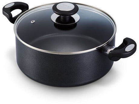 Beka pro induc kookpot - ø 24 cm - met deksel - keramische antikleeflaag - pfas-vrij - geschikt voor inductie - zwart