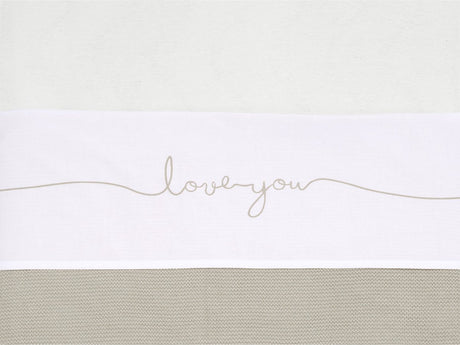 Jollein laken wieg 75x100cm love you nougat