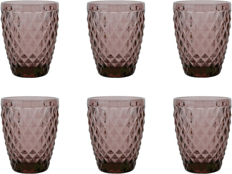 Medard de noblat - diamond - glas 22 cl - paars - 6 delig