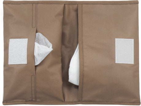 Kipkep napper luier-etuitje - coffee - luiers en doekjes to go - rpet - wasbaar - gecoat - bruin