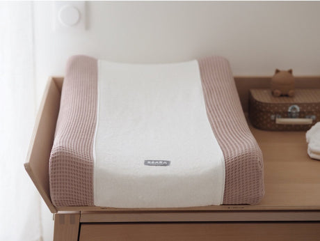 Béaba sofalange aankleedkussenhoes - 100% biologisch katoen met gots-certificaat - honingraatweefsel met zachte badstoflaag - absorberend en vriendelijk voor de gevoelige babyhuid - oeko-tex klasse 1 - wasbaar op 30 °c - roze