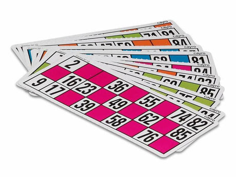 Cayro 48 bingokaarten - scoringskaarten voor bingo - traditioneel bingospel - losse kaarten bingo set - lotto kaarten - vervanging of uitbreiding - familiespel voor kinderen en volwassenen - 30 min - vanaf 6 jaar