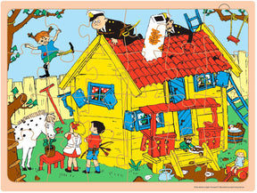Barbo toys pippi langkous legpuzzel – 24 stukjes – karton – stripfiguren – vanaf 3 jaar
