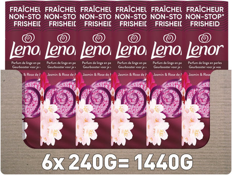 Lenor geurbooster jasmijn rose de mai - 6 x 240 gram - wasparfum