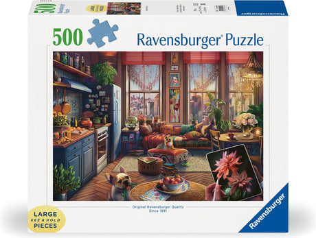 Ravensburger puzzel cozy boho studio - legpuzzel - 500 large format stukjes