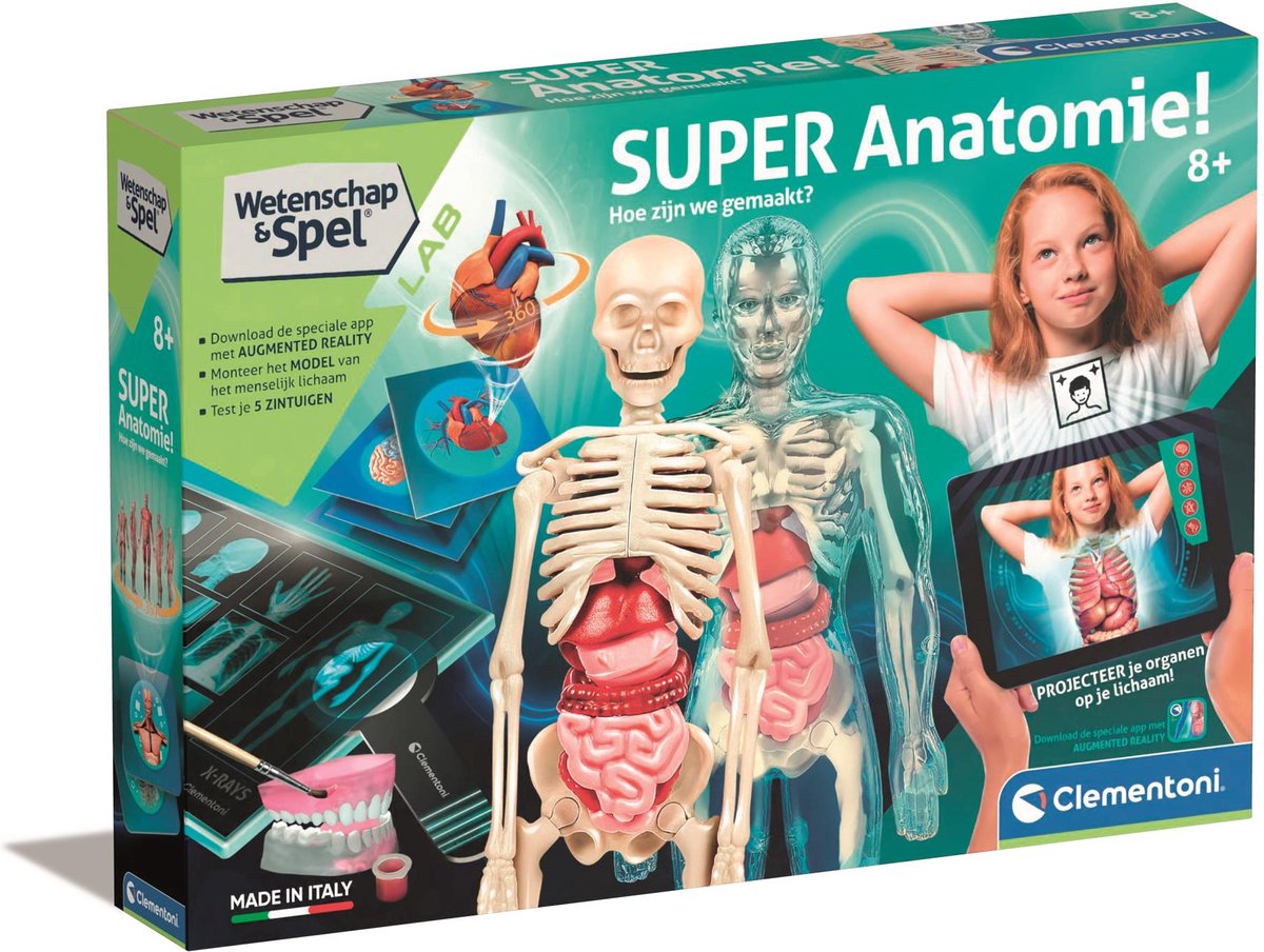 Clementoni wetenschap spel - super anatomie - het menselijk lichaam - educatief speelgoed - vanaf 8 jaar