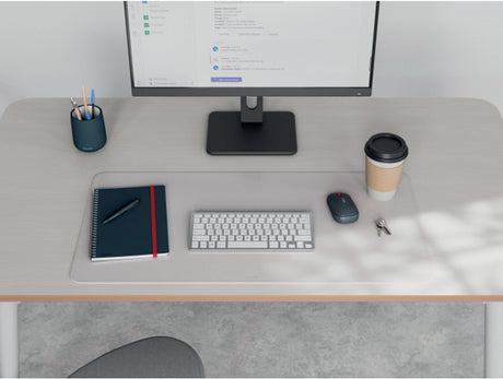 Leitz grote bureau onderlegger 80×40 cm – anti-slip - bureaumat - waterdicht – voor toetsenbord muis - grijs
