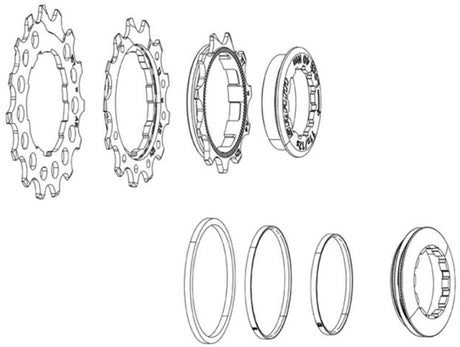 Sram cassette sprocket set for pg-1210 1230 - uni