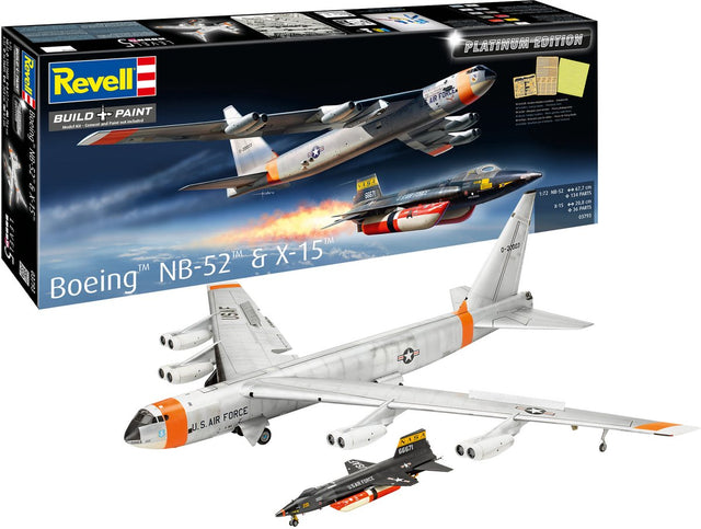 Revell modelbouwpakket vliegtuigen - 03793 boeing b-52d stratofortress - platinum edition - amerikaanse straaljager plastic - 1:72 - modelbouw