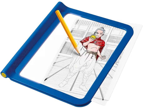 Kidywolf k-draw pro manga – verlicht tekentablet voor kinderen met dubbelzijdige leer- en creatieve functies - 8+