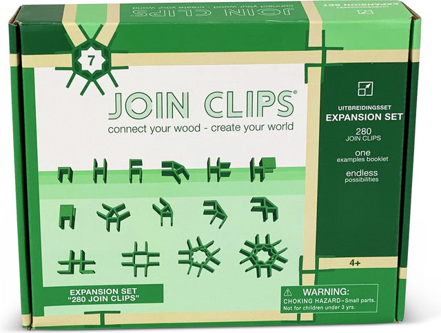 Join clips constructiespeelgoed uitbreidingsset 280 (koppelstukken om te bouwen met kapla)