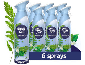 Ambi pur febreze air effects luchtverfrisser spray - ochtend dauw - 6 x 185 ml