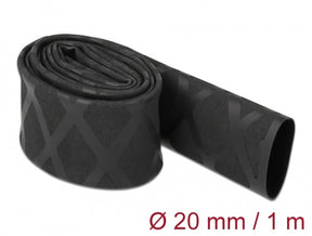 Delock 19593 - heat shrink tube - black - polyolefin - 100 cm - 2 cm - 1 pc(s)