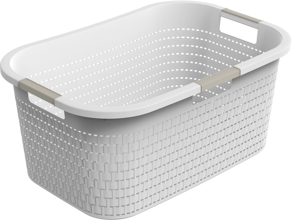 Rotho wasmand country 40 l - wit