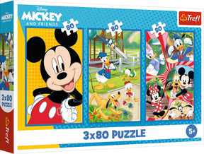 Trefl puzzel disney mickey mouse en friends 3x80 stukjes fsc mix.