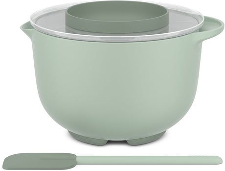 Mepal beslagkom 3-delig (beslagkom + deksel + spatel) chef it - schaal - hittebestendige silliconen: tot 250°c - magnetron- en vaatwasmachinebestendig - bakspullen - nordic sage