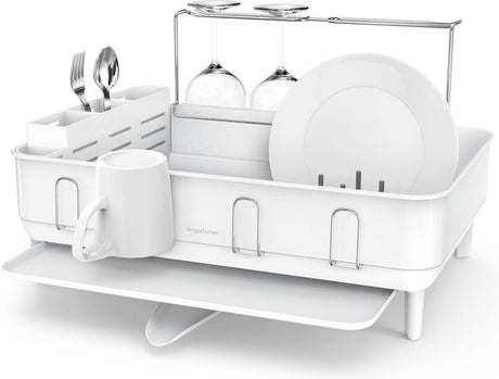 Simplehuman - afdruiprek luxe - wit - roestvast staal