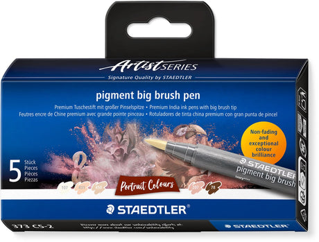 Staedtler artist series pigment arts pen big brush - 5 portrettinten