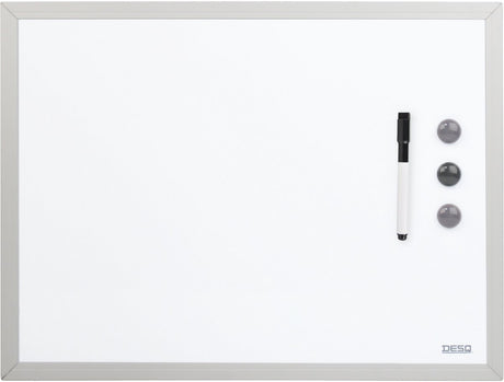 Desq ® whiteboard - magnetisch - wit - aluminium omlijsting - 30 x 40 cm