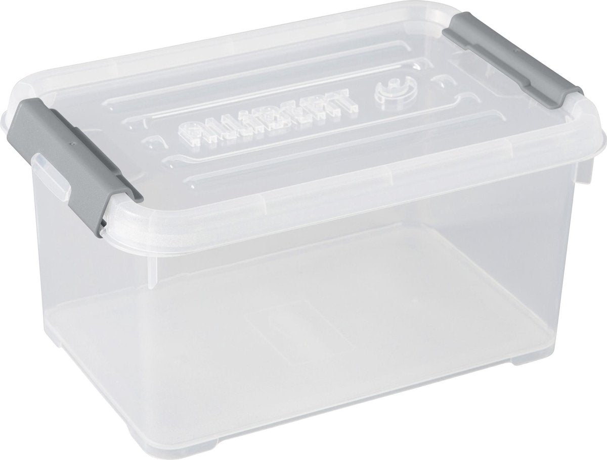 Curver 243803 opbergbox handy stapelbaar (l x b x h) 294 x 194 x 150 mm transparant, zilver 1 stuk(s)
