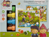 Bambolino fien teun creatieve stempelset, stempels en gekleurde kaarten - creatief, educatief speelgoed - boerderij speelgoed - vanaf 3 jaar - toys