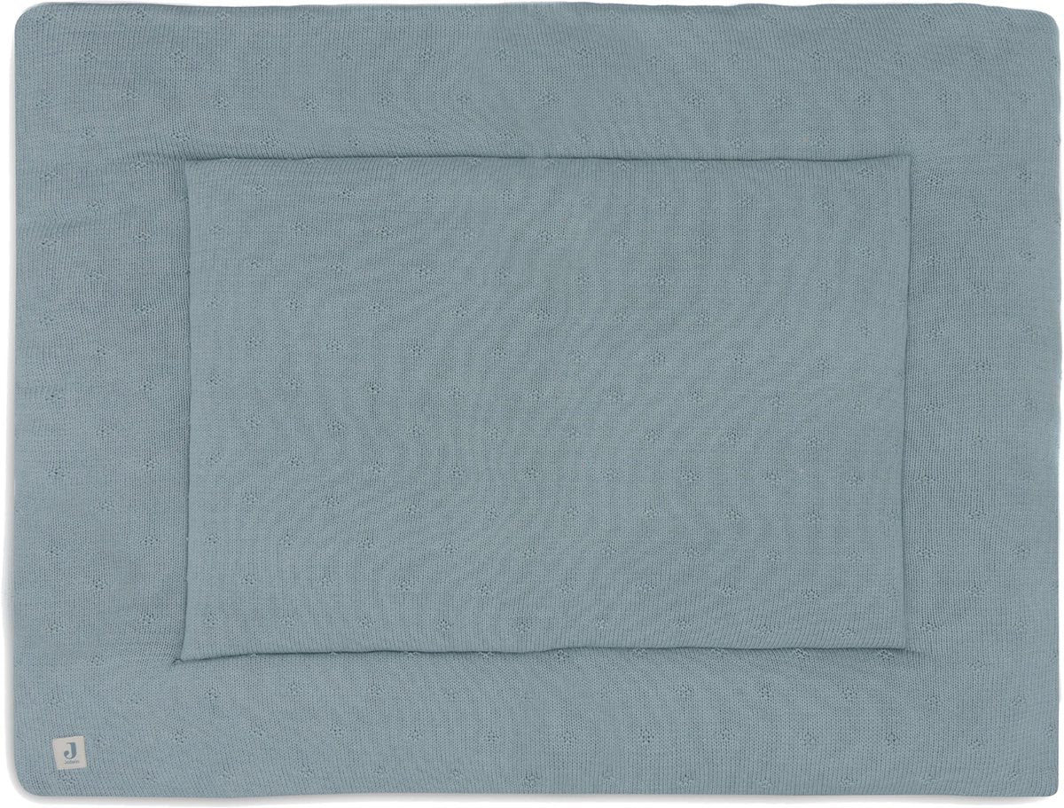 Jollein - boxkleed 75x95cm - speelkleed baby - cosy knit sea green