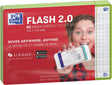 Oxford flash 2.0 - flashcards - geruit 5mm - a6 - groene rand - 80 stuks