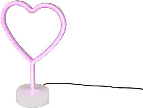 Rl live your light reality heart - tafellamp - wit - incl. 1x smd 1,5 w - usb-aansluiting - niet dimbaar - geschikt voor accuvoeding