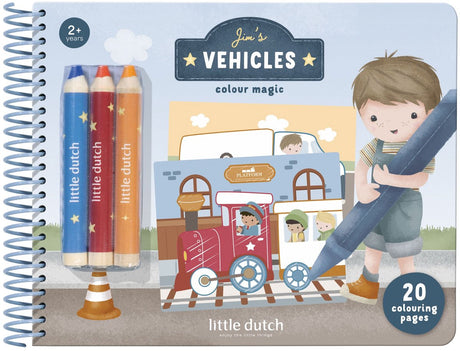 Little dutch magisch knutselboek - jim friends - toverkrassen - met 3 kleurpotloden - knutselen - speelgoed kinderen - voor jongens - vanaf 2 jaar