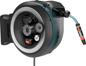 Gardena powerroll xl accu-slanghaspel set - grijs-wit - 40 m