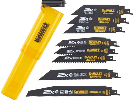 Dewalt set reciprozaagbladen in stevige opbergcassette - 8-delige - dt2443l