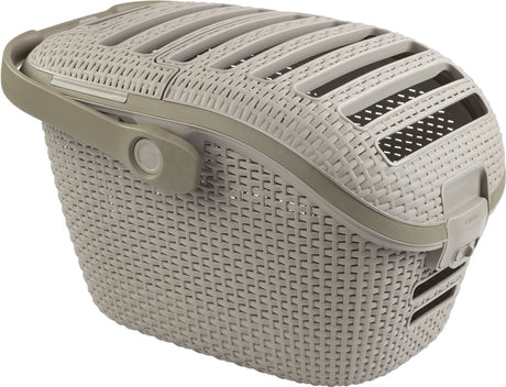 Curver reismand kat - klein huisdier - afneembare bovenkant - met handvat - warm grey - 51x38x33 cm one size