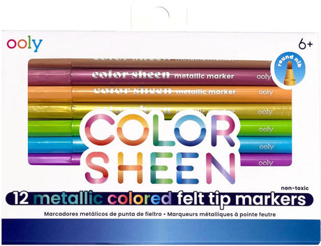 Ooly - color sheen - metallic viltstiften - 12 stuks
