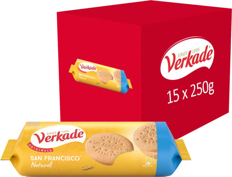 Verkade san francisco koekjes - naturel - 15 x 250 gram