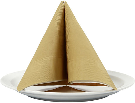 Creativ company servetten, afm 40x40 cm, 60 gr, 20 stuks, goud
