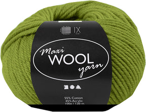 Creativ company wol garen lengte 125 m olive groen 100 g 1 bal