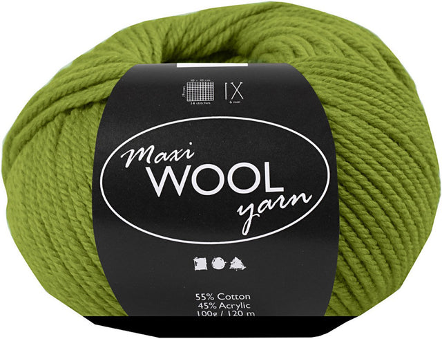 Creativ company wol garen lengte 125 m olive groen 100 g 1 bal