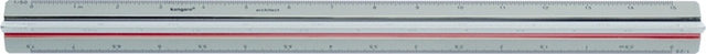 Kangaro schaalstok architect - 30 cm - aluminium - schaalverdeling 1:20 25 50 75 100 125