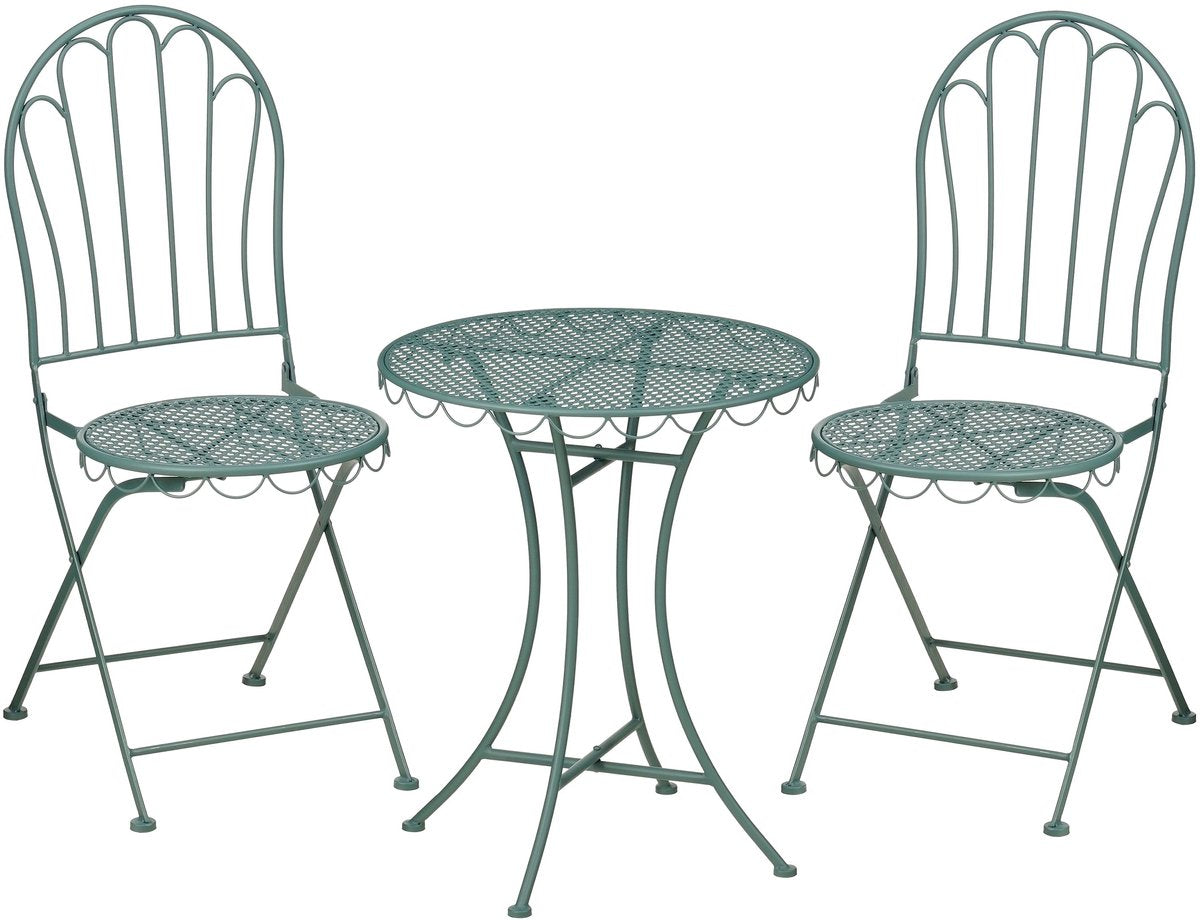 Mica decorations marseille bistroset - set van 3 - ijzer - groen